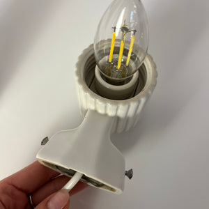 Wandlampe Modell 6020 weiß von Sigvard Bernadotte für Ifö