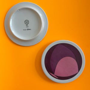 Set: 2x Sammelteller / Wandteller Schmetterlinge violett von Ib Antoni für Bing & Grøndahl