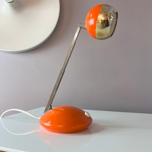 Schreibtischlampe orange mit Teleskoparm von Eichhoff Werke