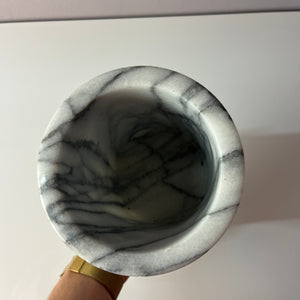 Weinkühler grau weiß Marmor