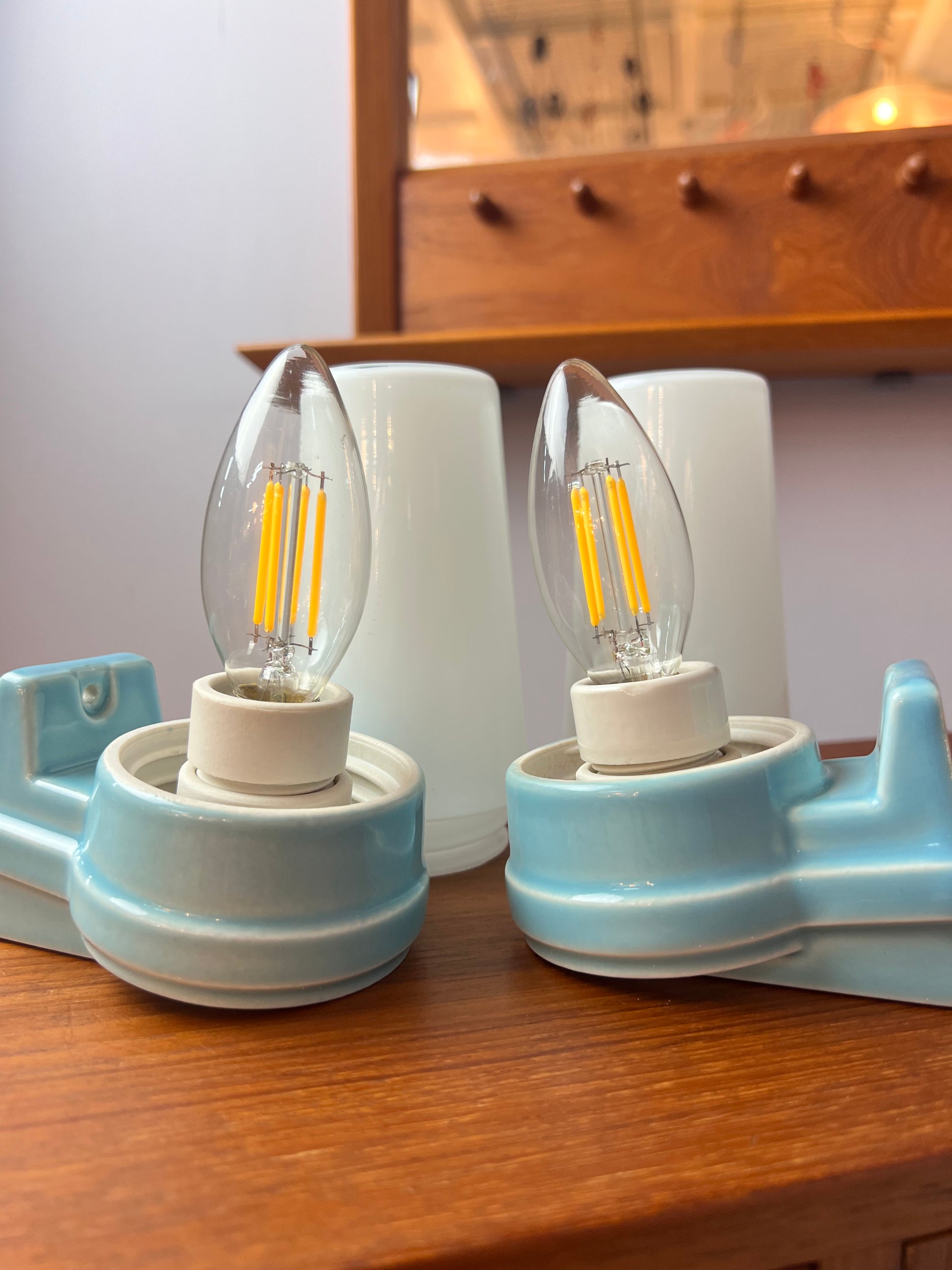 Set: 2x Wandlampe Modell 6080 von Sigvard Bernadotte für Ifö