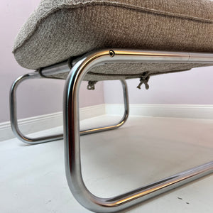 Hocker Halina beige Chrom von Hellerau