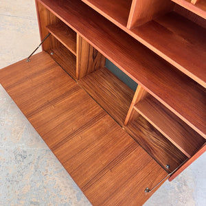 Bücherregal mit Klappfach Teak aus Dänemark