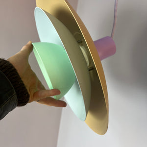 Lamellenlampe neu lackiert lila mint
