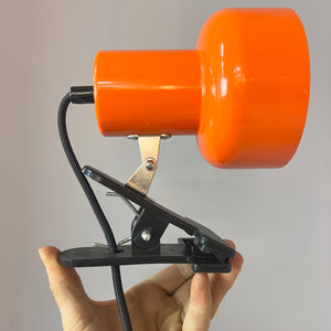 Klemmlampe orange 70er