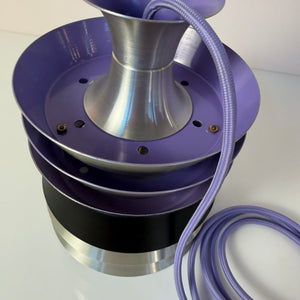 Lamellenlampe Trava silber schwarz lila von Carl Thore für Granhaga