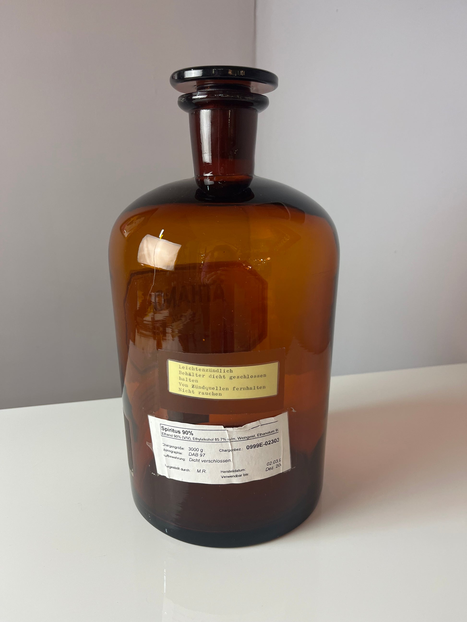 Apothekerglas Äthanol braun