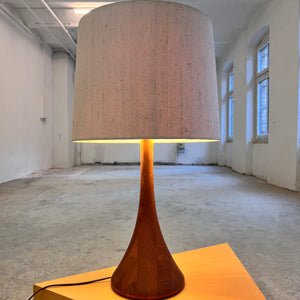 Tischlampe Teak & Rohseide von DOMUS