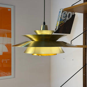 Lamellenlampe gold gelb von Bent Nordsted für Lyskær