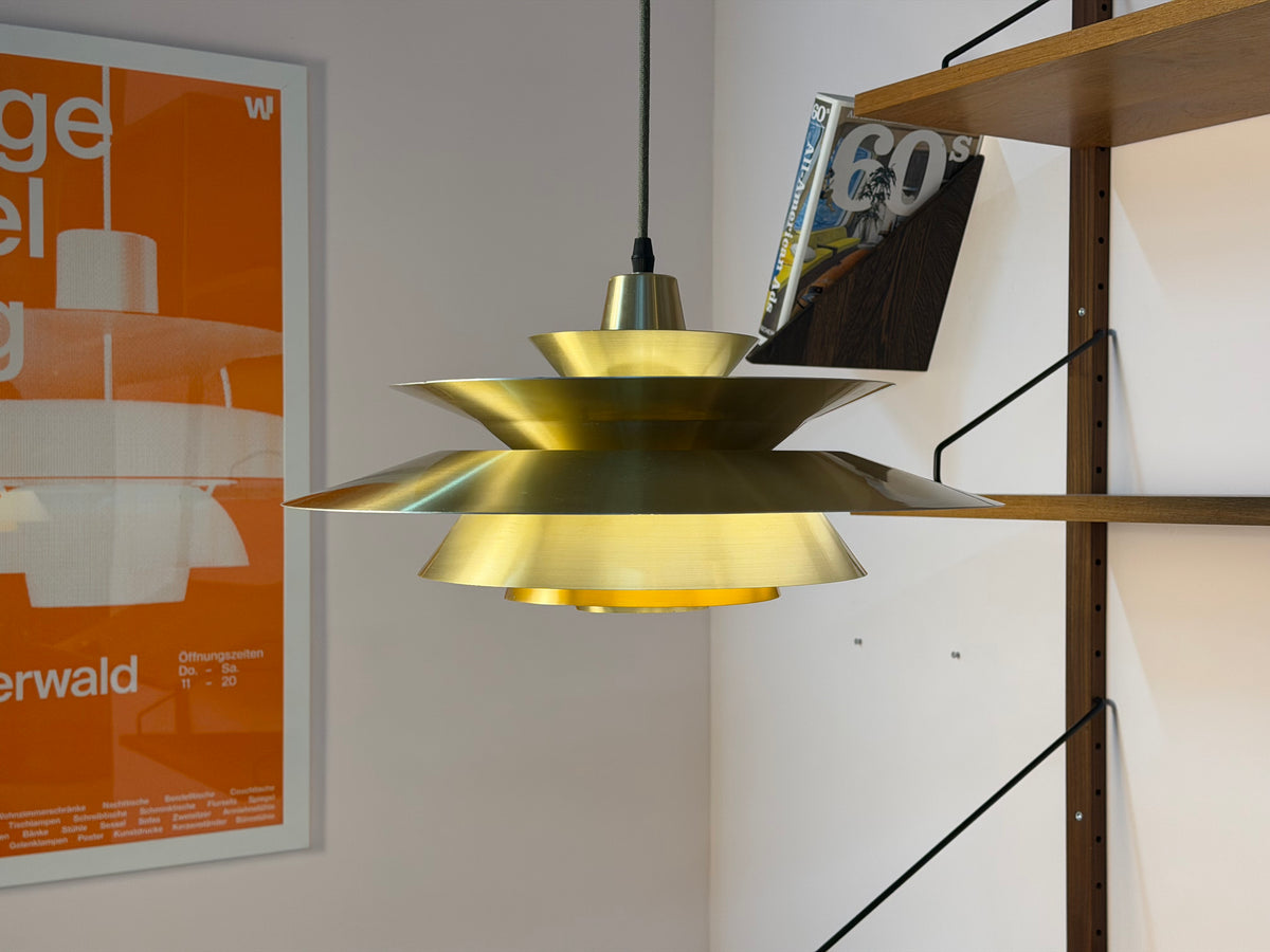 Lamellenlampe gold gelb von Bent Nordsted für Lyskær