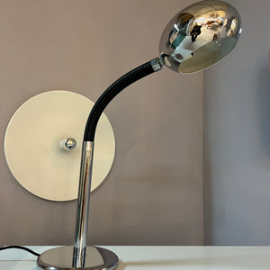 Tischlampe Gooseneck Chrom schwarz von Herda