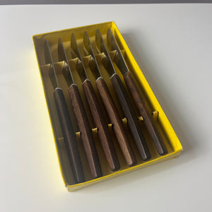 Set: 6x Buttermesser Teak in Box