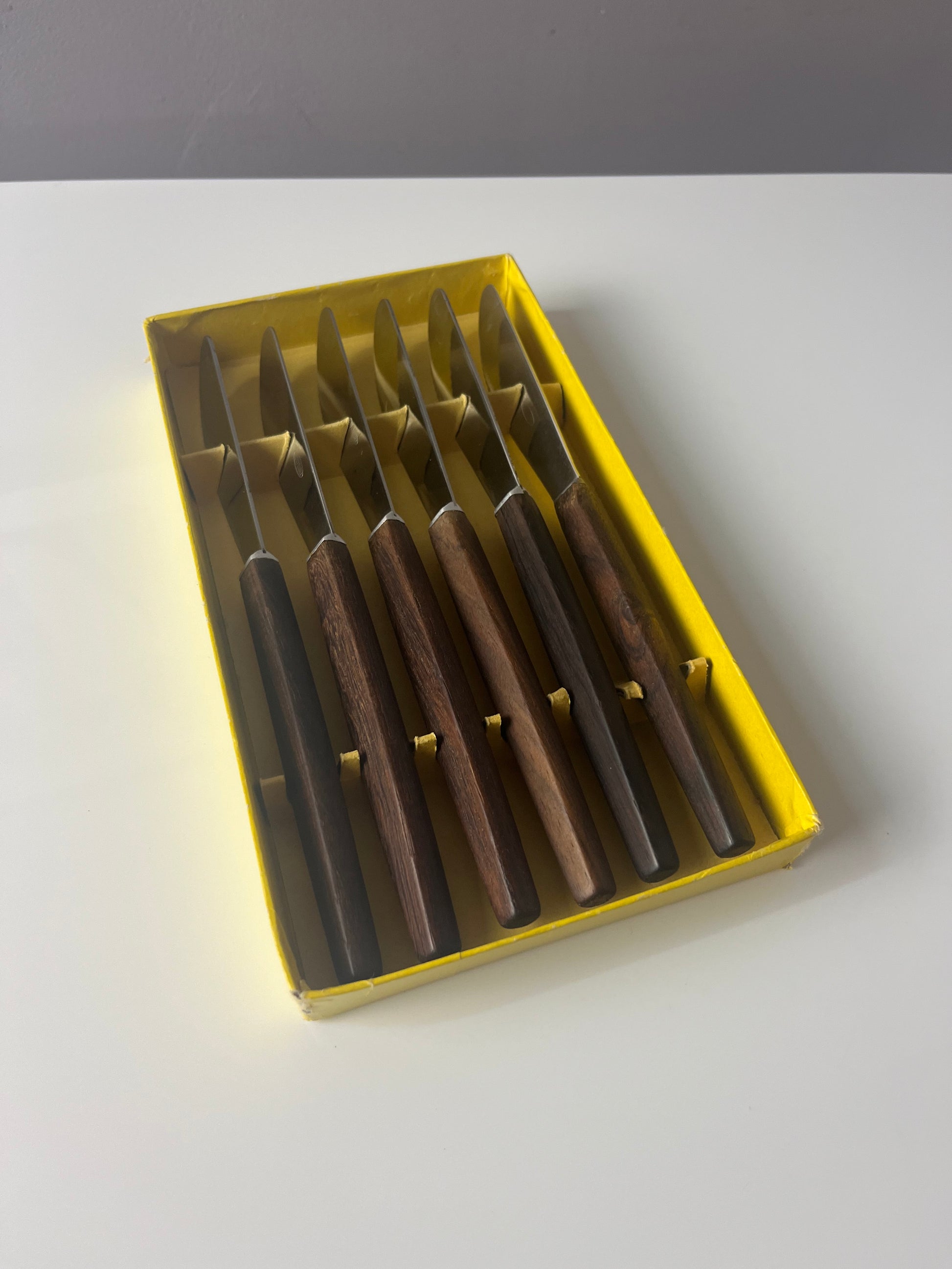 Set: 6x Buttermesser Teak in Box