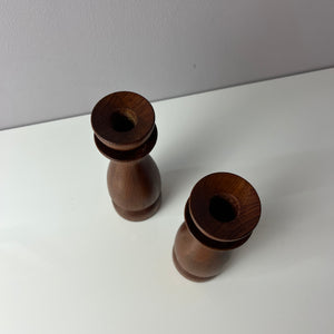 Set: 2x Kerzenständer Teak