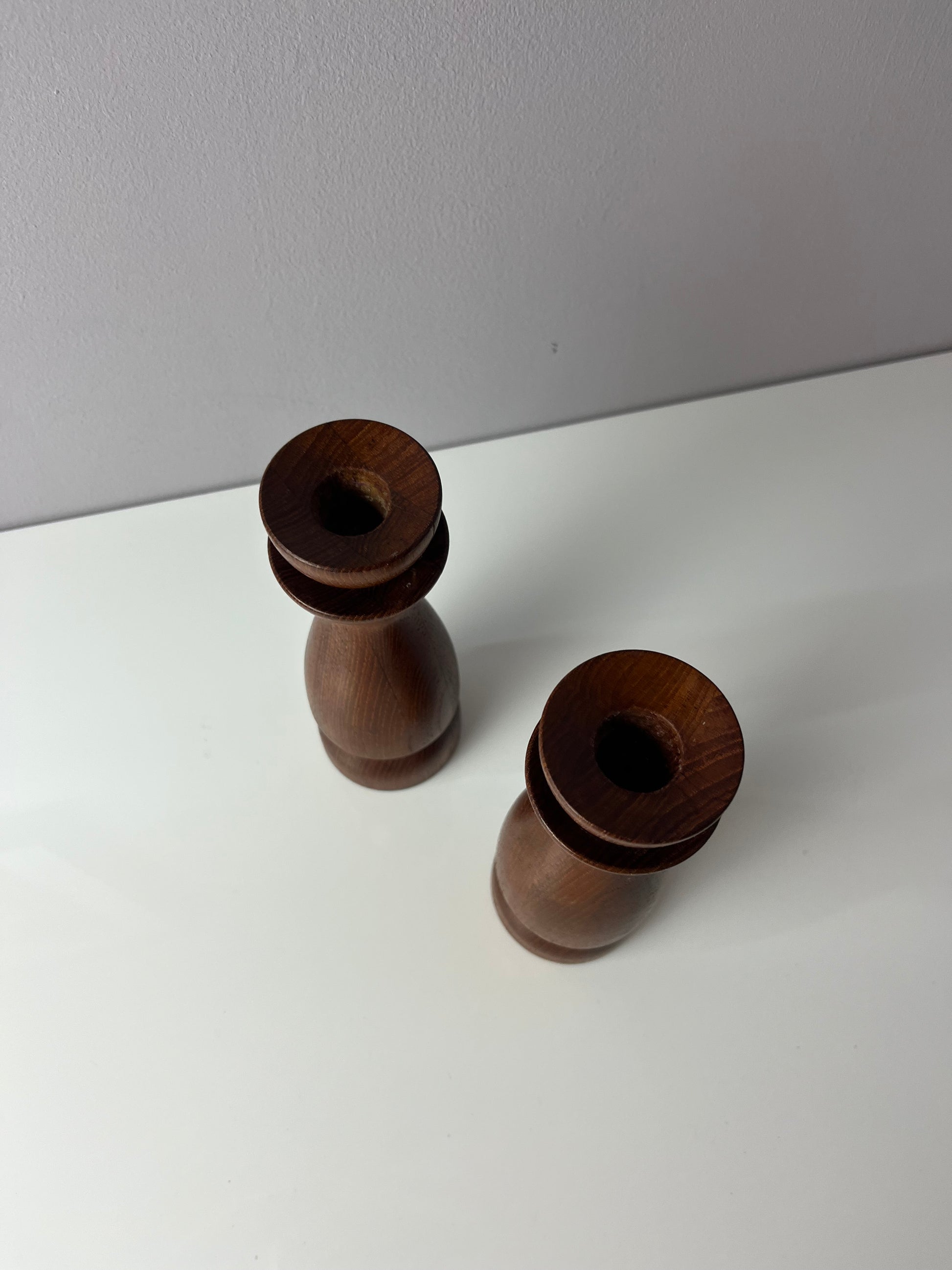 Set: 2x Kerzenständer Teak
