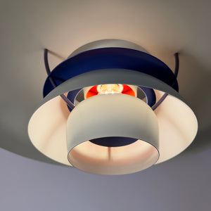 Lamellenlampe PH5 weiß von Poul Henningsen für Louis Poulsen