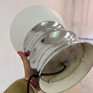Tischlampe Chrom Opalglas VEB NARVA