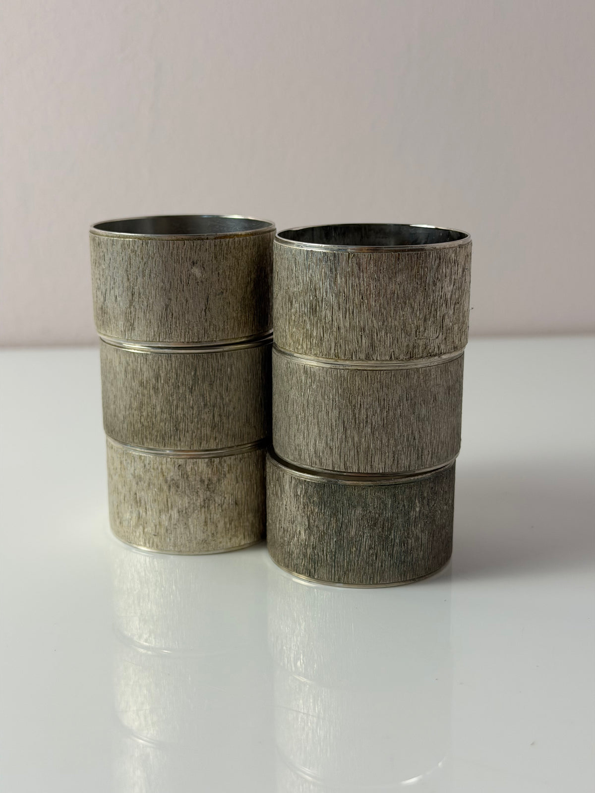 Set: 6x Serviettenring versilbert