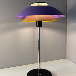 Tischlampe neu lackiert lila ocker aus Dänemark