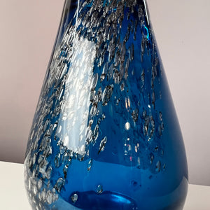 Vase blau Glas von von Heinrich Löffelhardt für Schott Zwiesel