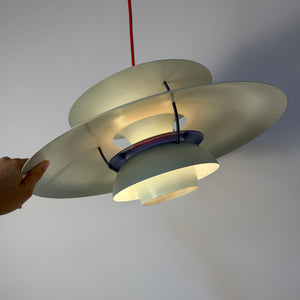 Lamellenlampe PH5 weiß von Poul Henningsen für Louis Poulsen