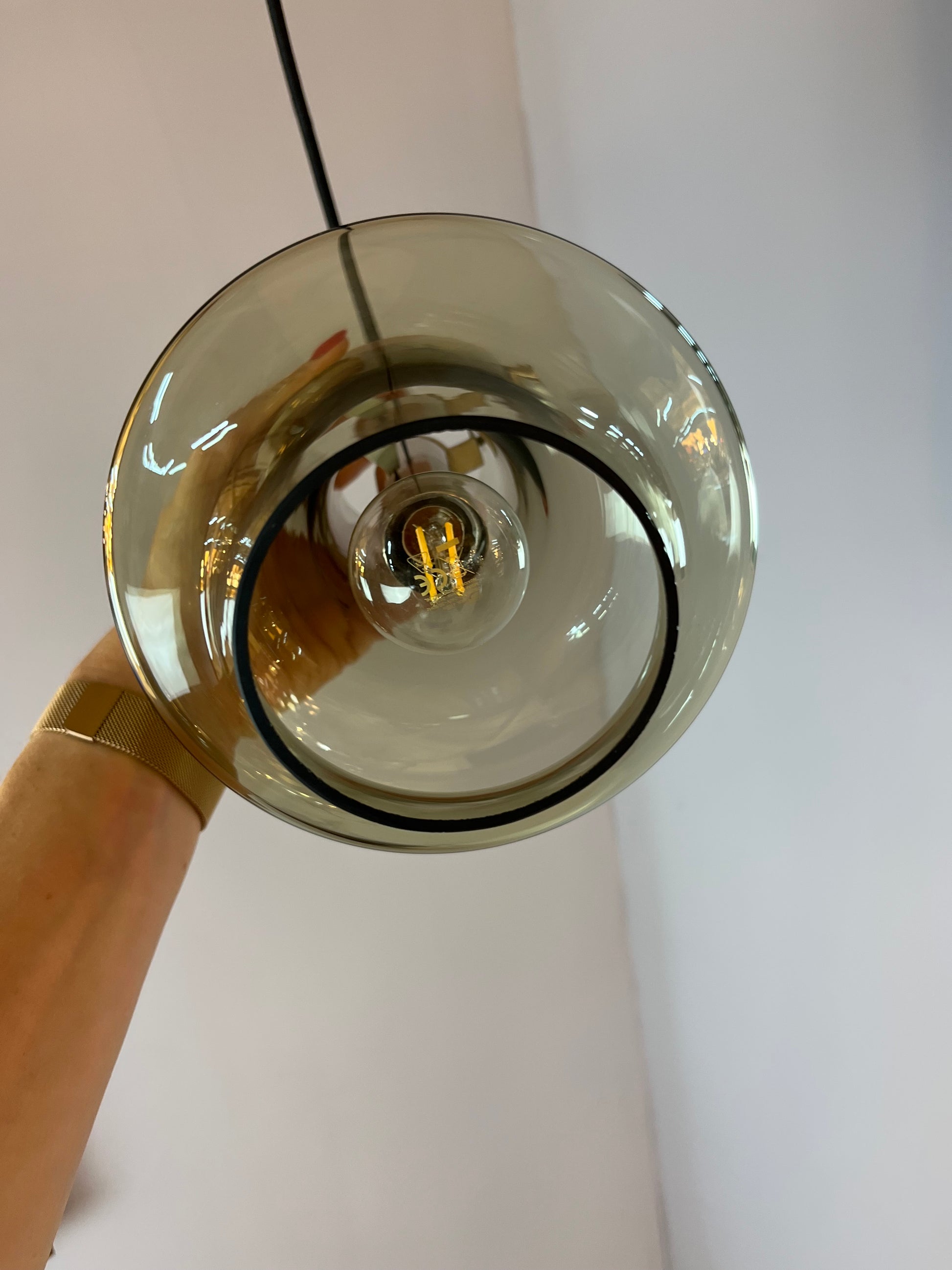 Hängelampe Rauchglas von Leclaire & Schäfer