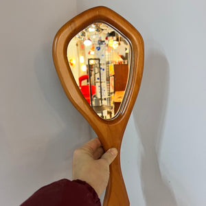 Handspiegel Buche 70er