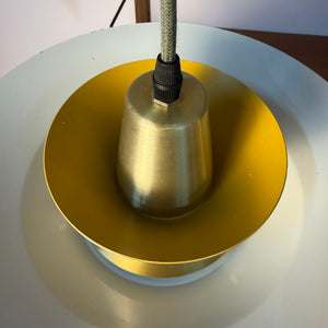 Lamellenlampe gold gelb von Bent Nordsted für Lyskær