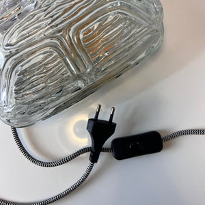 Wandlampe Strukturglas mit Kabel