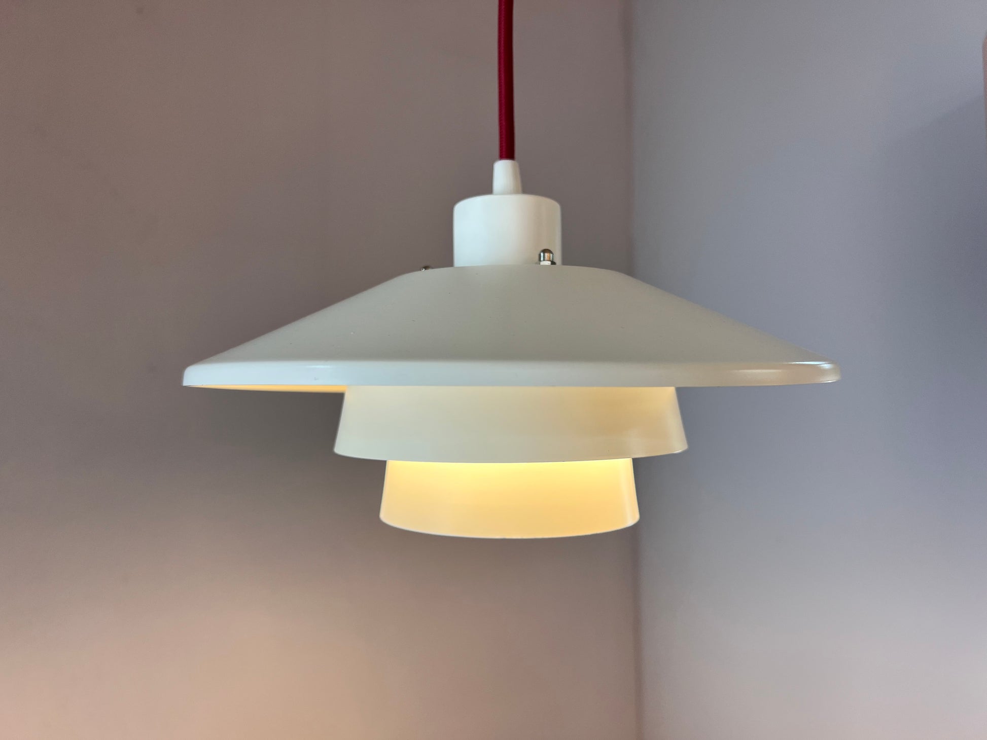 Lamellenlampe weiß