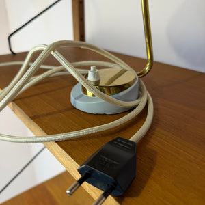 Tischlampe creme Messing von Robert Pfäffle