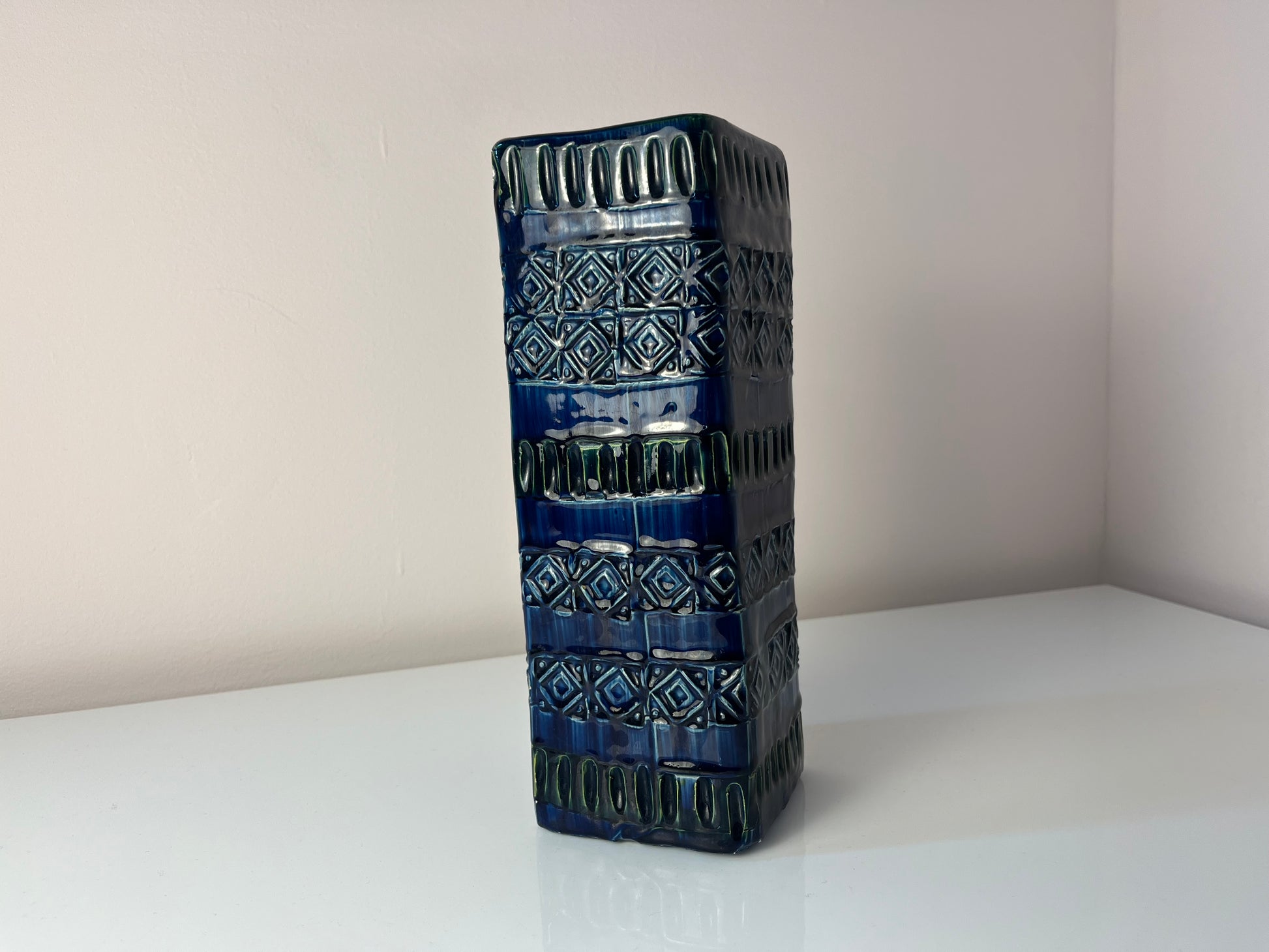 Vase Serie Rimini Blu von Aldo Londi für Bitossi