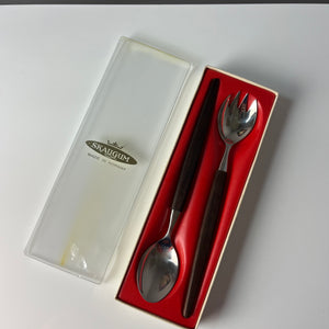 Salatbesteck Teak von Skaugum aus Norwegen