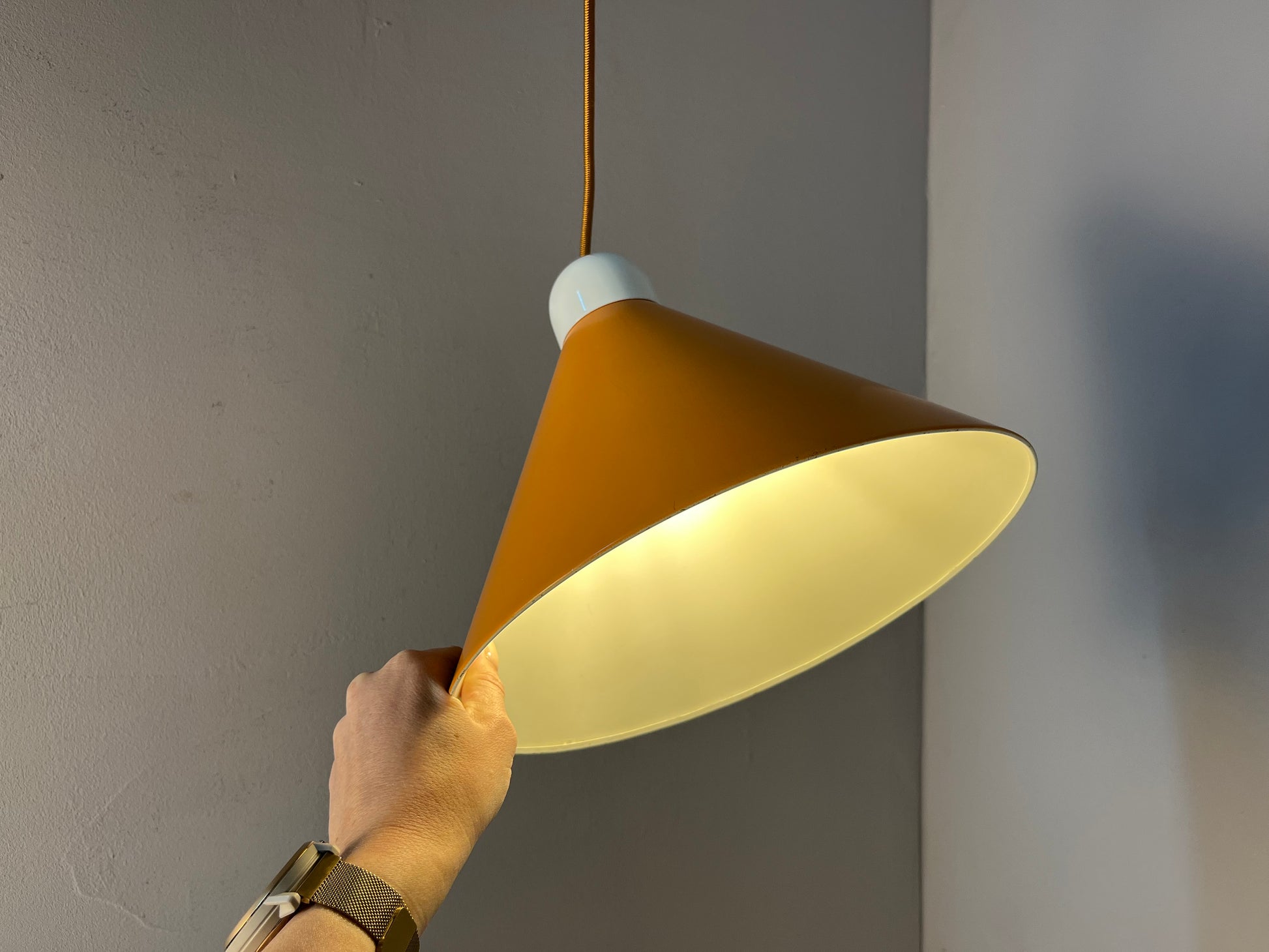 Hängelampe orange aus Dänemark