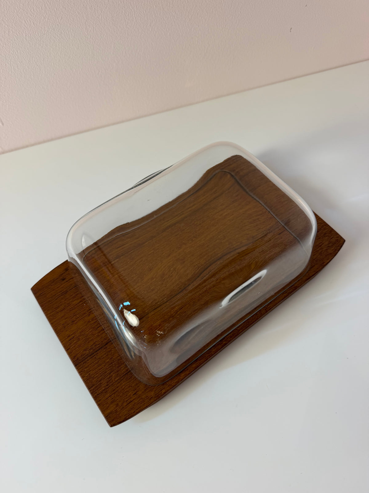 Käsebrett Teak mit Glasdeckel