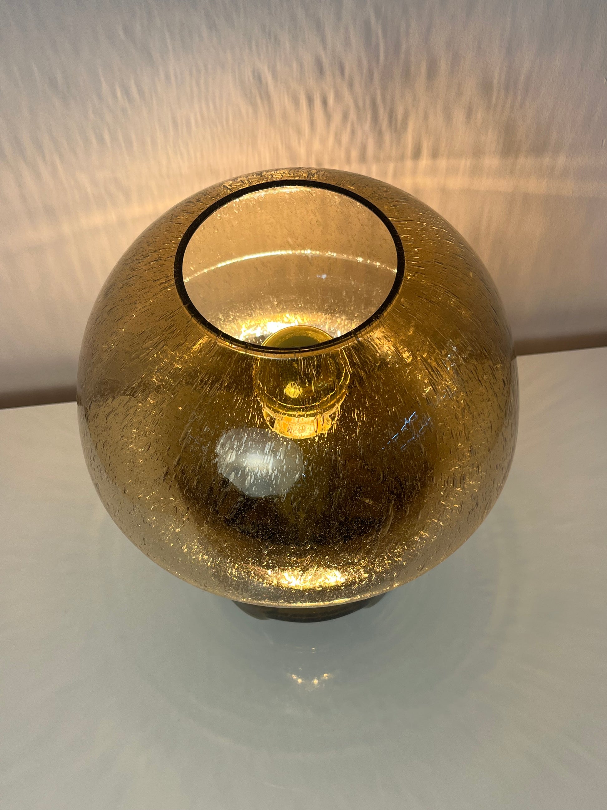 Pilzlampe braun Einschlussglas von Süssmuth Leuchten