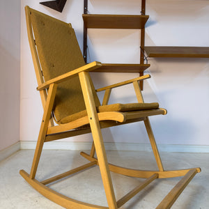 Schaukelstuhl mit original Polster von Selman Selmanagić für Hellerau