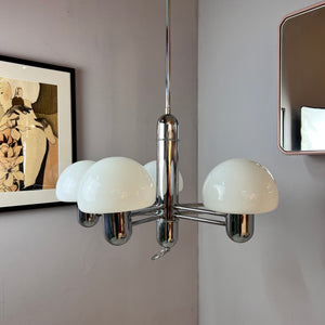 Kronleuchter Chrom Milchglas