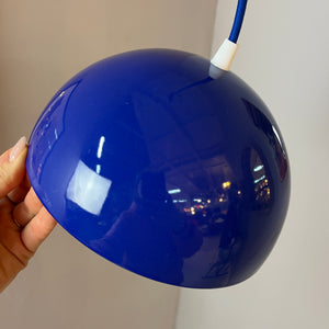 Hängelampe Flowerpot blau Emaille von Verner Panton für Louis Poulsen