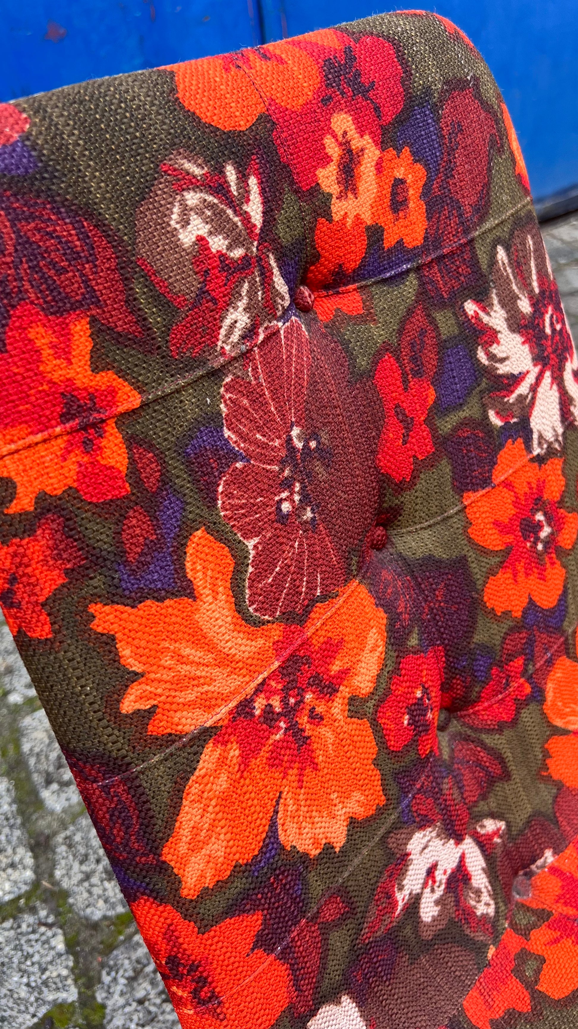 Set: 4x Drehstuhl rot floral von EKA Wohnmöbel