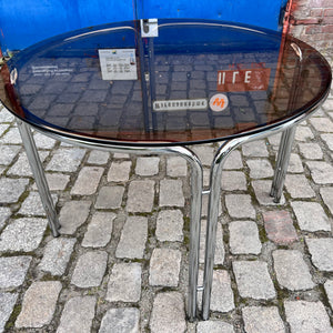 Runder Esstisch Rauchglas Chrom Ø 104,5 cm