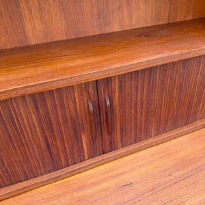 Bücherregal Teak mit Sekretär von Johannes Sorth für Nexø
