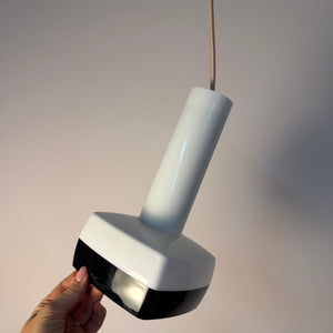 Hängelampe schwarz weiß von Bent Karlby für Schrøder-Kemi