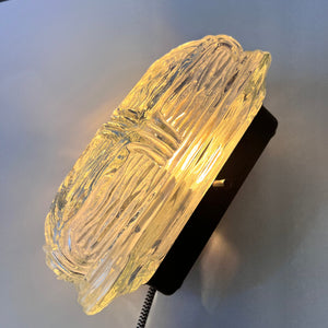 Wandlampe Strukturglas mit Kabel