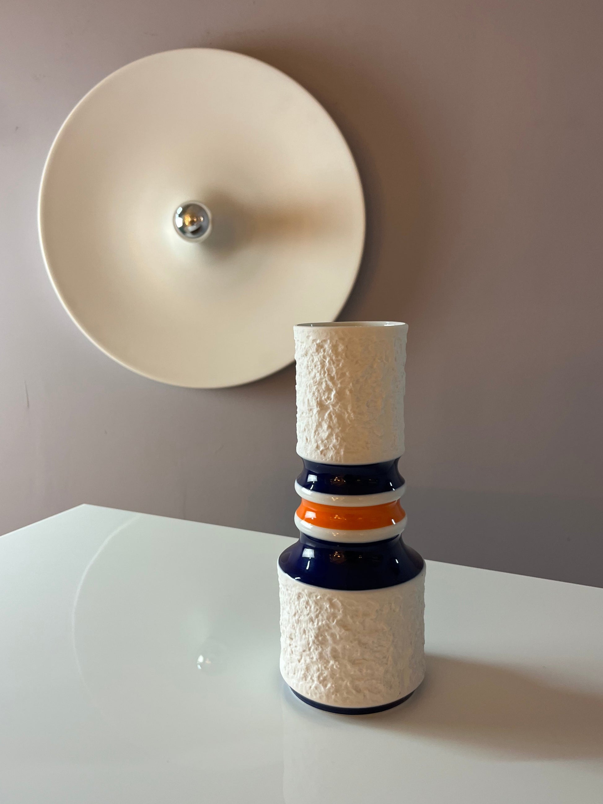Vase 599/2 blau orange von Royal Porzellan Bavaria KPM