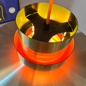 Lamellenlampe Trava grün orange von Carl Thore für Granhaga