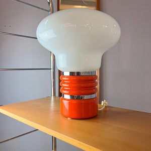 Tischlampe orange weiß von Enrico Tronconi