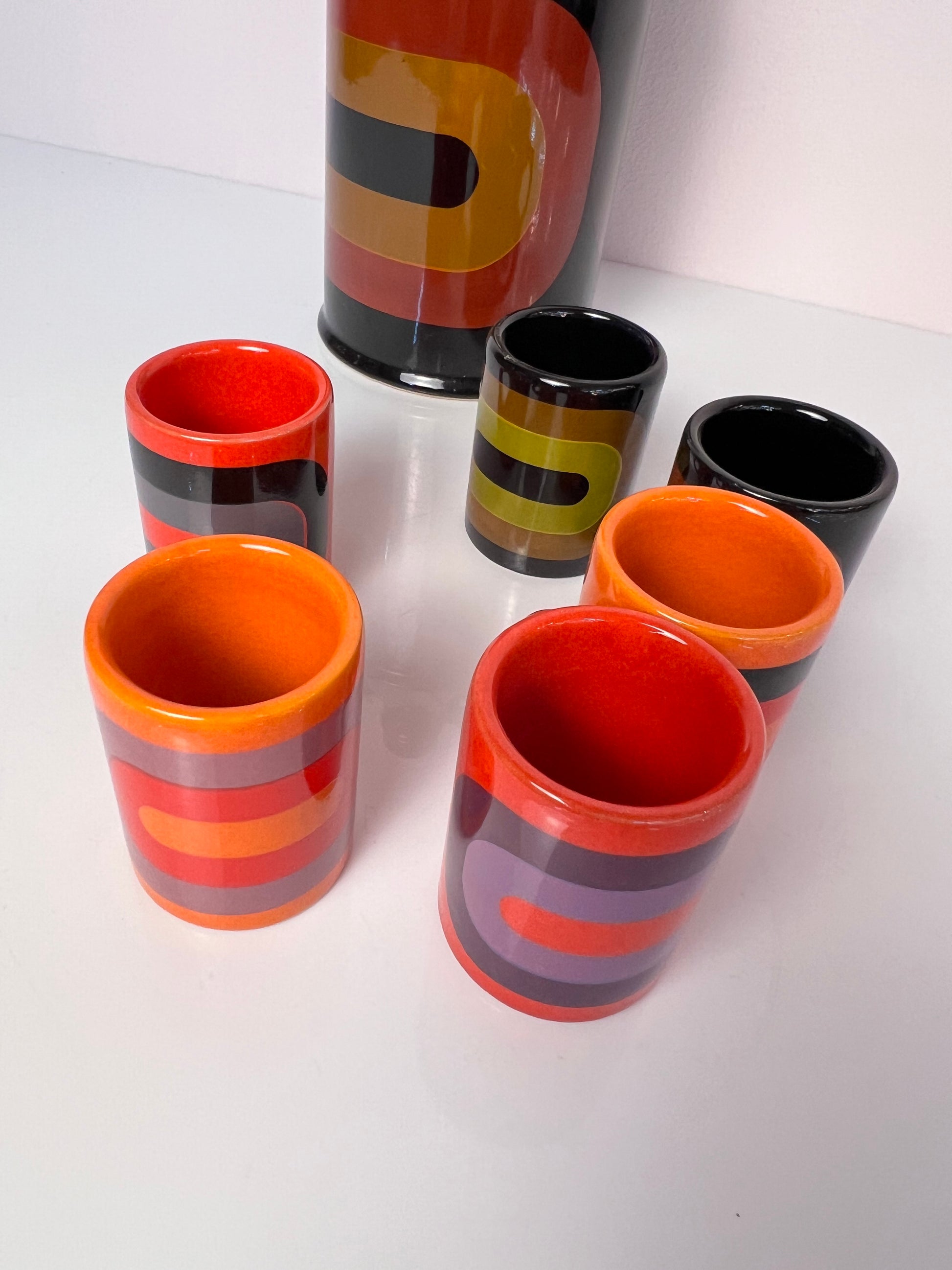 Set: Schnapsdekanter & 6 Becher von Wächtersbach