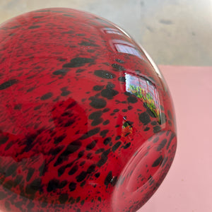 Vase rot schwarz Glas