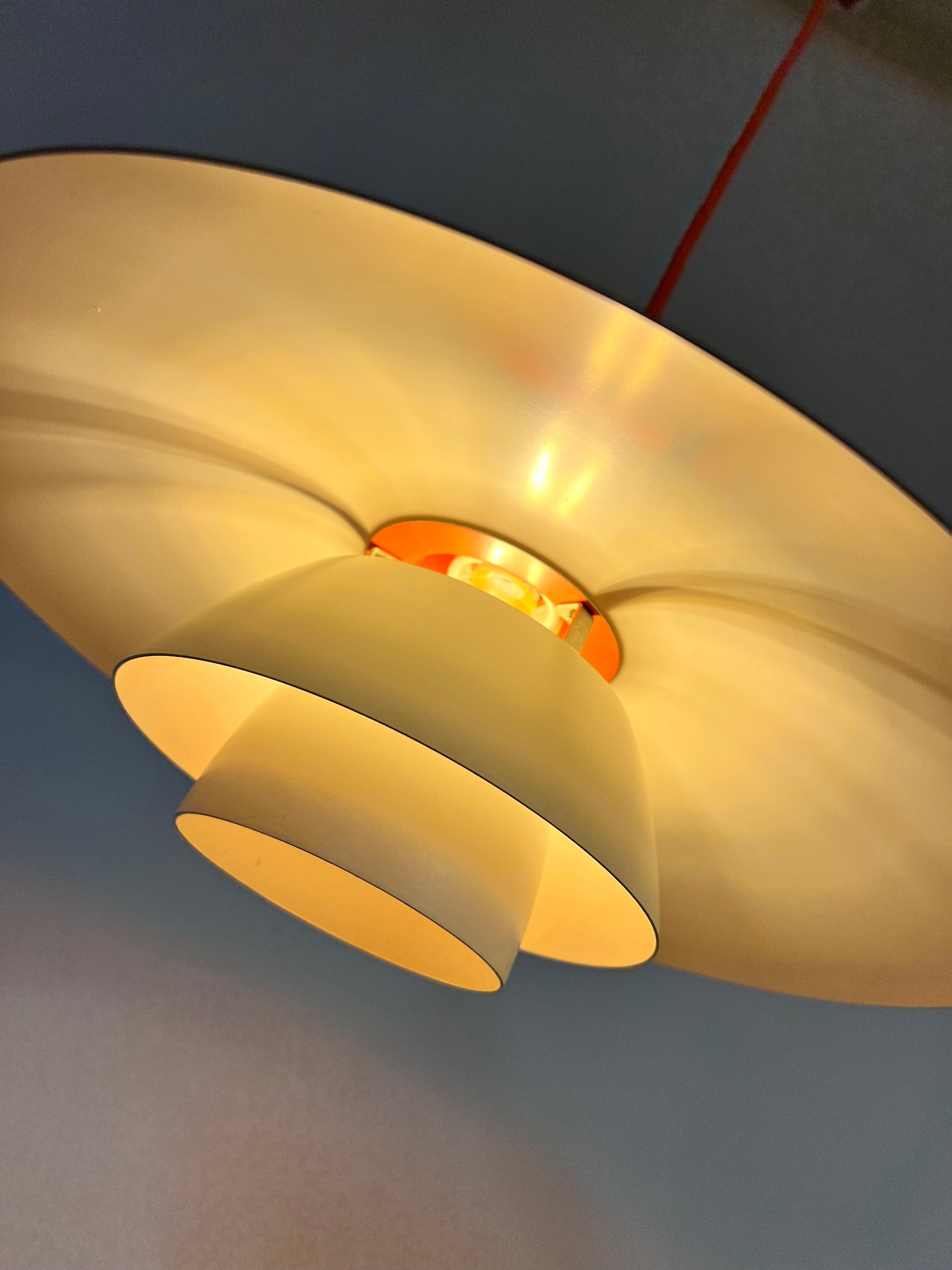 Lamellenlampe PH4 weiß von Poul Henningsen für Louis Poulsen